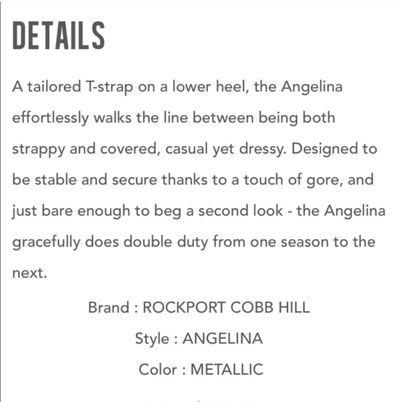 Cobb Hill Angelina T-Strap low heels 7.5W - Picture 3 of 3